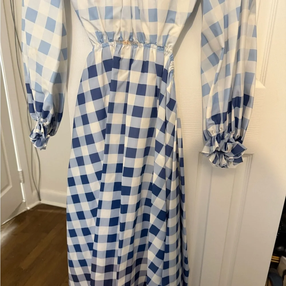 Staud Blanche Checkered Midi Dress, Size XS - Picture 4 of 6